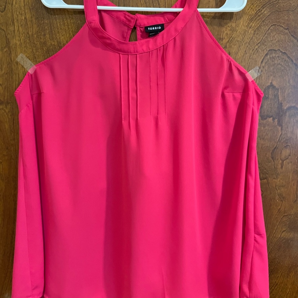 Torrid Fuchsia Halter Blouse